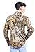 Realtree Men's APX Camo Long Sleeve Button Down Camp Shirt - Midweight, Cotton, Breathable Outdoor Shirt for Hunting and Fishing