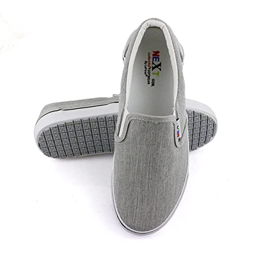 Laforst Mens Sunbrella Cotton Upper Nonslip Slip On Flat Shoes Grey4