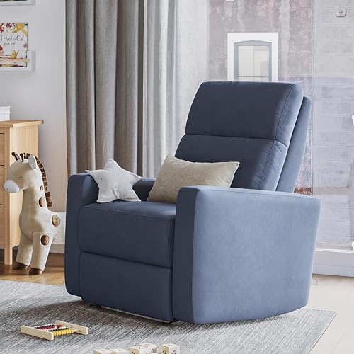 Image of Nurture& The Glider - Premium Power Recliner Nursery Chair with Stationary Headrest | Designed for Comfort and Simplicity | Built-in USB Charger