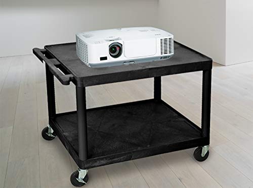 Luxor Lp27-B 27" H Av Cart - Two Shelves #TOP3