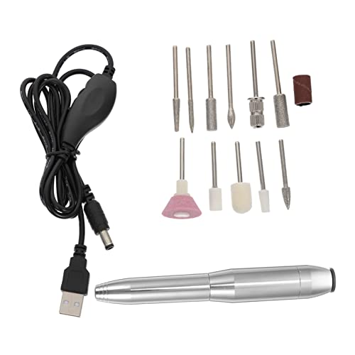MOTHNUR Máquina De Manicura Eléctrica Usb Taladro Uñas Portátil 1 Unidad Tamaño Bolígrafo Ajustable Para Manicuristas Uso Profesional y Doméstico Acabado Pulidor