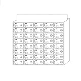 OGMOYT 30/40/50/60 Slots Cell Phone Locker Box, Acrylic Mobile Phone Storage Cabinet with Door Locks and Keys 锛孨Ame Tags 锛學All-Mounted Pocket Locker,40Slotsone Size