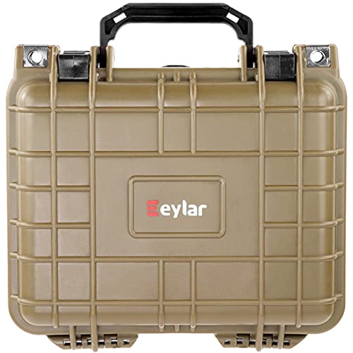 Eylar Small 10.62" Hard Gun Case Waterproof With Foam Tsa Standards (Tan) #TOP3