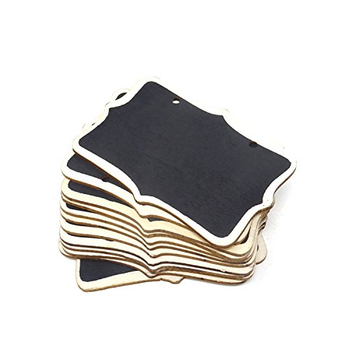 Honbay 12Pcs 8.5X6Cm/3.35X2.36Inch Mini Chalkboards Signs Hanging Blackboard Double Side Rectangle Message Board Signs For Party Decoration, Weddings, Garden, Diy Crafts #TOP2