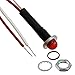 Vcc (Visual Communications Company) Panel Mount Indicator, Led, 9.65Mm, Red, 24V - 6091M1-24V