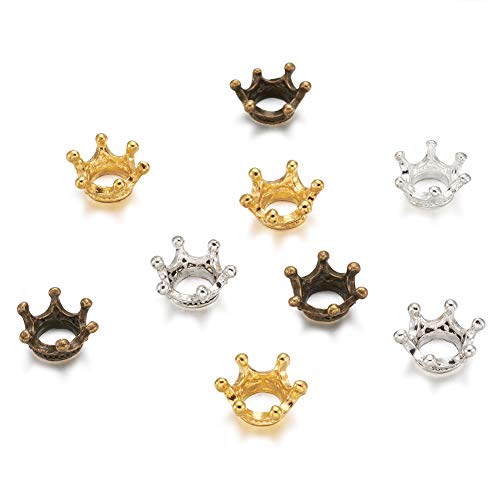 Cheriswely, 90 ciondoli a forma di corona con foro...