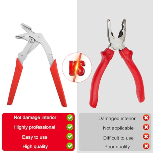 Pince à clips auto indispensable pour démonter un panneau de porte proprement sans casser
