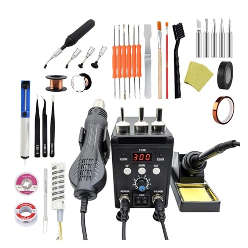 LED �f�W�^���͂񂾕t���X�e�[�V���� �z�b�g�G�A�K�� �����[�N�X�e�[�V���� �d�C�͂񂾂��� �d�b PCB IC SMD BGA �n�ڗp �������艷�x(8586 KIT2)