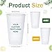 Jingmore 100 Pcs 16 oz Clear Frosted Plastic Cups Bulk for Wedding Stadium Blank Plastic Drinking Frosted Cups Disposable Party Tumblers for Wedding Painting Stadium Events Marketing (White)