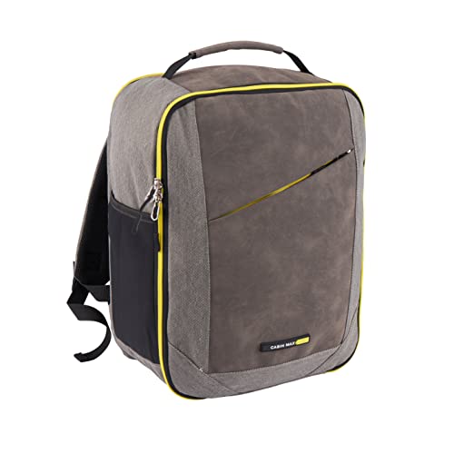 Cabin Max Mochila Manhattan 40x30x20 cm, 24 l, tejido reciclado, homologada para vuelos, compatible con Wizz Air, bolsa de viaje bajo el asiento, negra, mochilas de viaje (Negro RPET 40 x 30 x 20 cm)