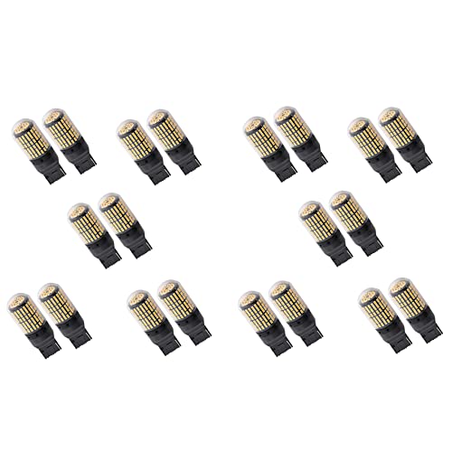 Wsikan 20x 7440 Canbus �X�[�p�[�u���C�g�G���[�t���[LED�d��T20W21W 144 S �A���o�[ ���o�[�X�e�[���E�C���J�[���C�g�p