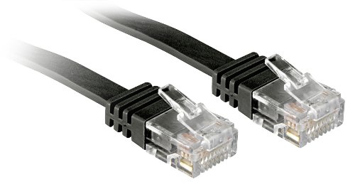 Preisvergleich Produktbild LINDY 47525 - Cat.6 Flachband-Patchkabel ungeschirmt - Schwarz - 10 m