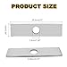 Murtenze 10 Inch Sink Faucet Hole Cover Deck Plate, Brushed Nickel 1 or 3 Hole Long Rectangle Cover Stainless Steel Faucet Plate for Bathroom Kitchen Vanity Sink