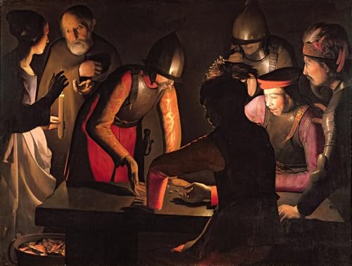 Tableau le Reniement de saint Pierre Georges De La Tour pour Décoration Salon Chic