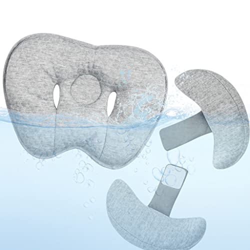 KAKIBLIN Baby-Kopf-Nackenstützkissen, 2-in-1-Bananen-Nackenkissen für Babys, Reisekissen für Kinderwagen, Nackenstütze für Neugeborene, verstellbares Kopfkissen für Kinder, Kleinkinder, Jungen