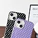 Yeddabox for iPhone 15 Case Cute Polka Dot Phone Case Soft TPU Slim Shockproof Phone Cover for Women Girls, Black