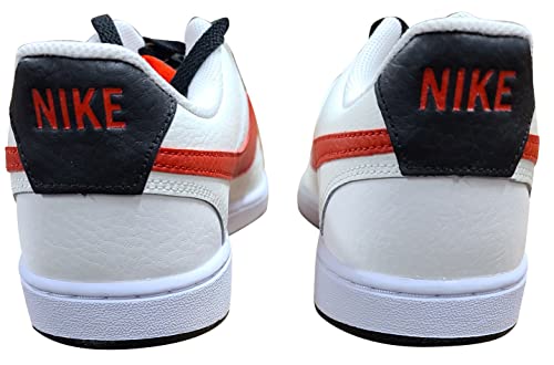 Nike Men's Court Vision Low Sneaker, White Cream Black Red, 10.54