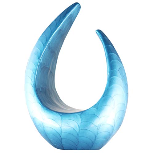 M MEILINXU Urna funeraria única para Cenizas de Adultos, urna de cremación para Cenizas humanas, urnas para Cenizas, urna para Cenizas en el hogar o en Niche en el columbario (Barco de Vela Azul mar Cover