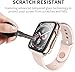 2 Pack Case Compatible with Apple Watch SE 2 (2024)/SE/Series 6/5/4 40mm with Tempered Glass Screen Protector, Hard PC Case Overall Protective Cover- Transparent