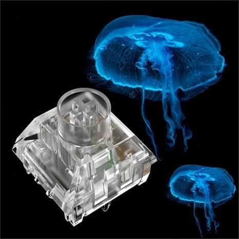Kailh Box Jellyfish V2 Interruptor de teclado RGB SMD Interruptores transparentes clicky para teclad