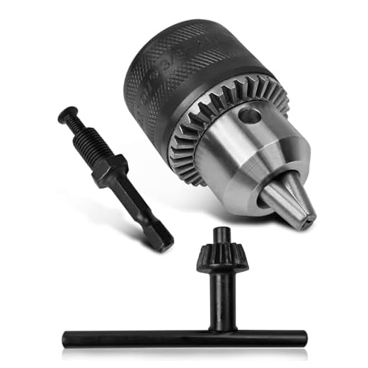 763198-1 3/8 Inch Drill Chuck Adapter Fit for Makita Impact Driver, Drill Bit Adapter Chuck Impact Driver Quick Connect Keyless 1/4 Inch Hex Shank