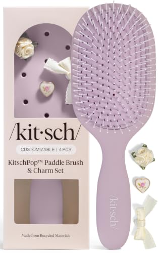 KitschPop™ Paddle Brush | Hair Brushes for Women – Soft Violet - image 1