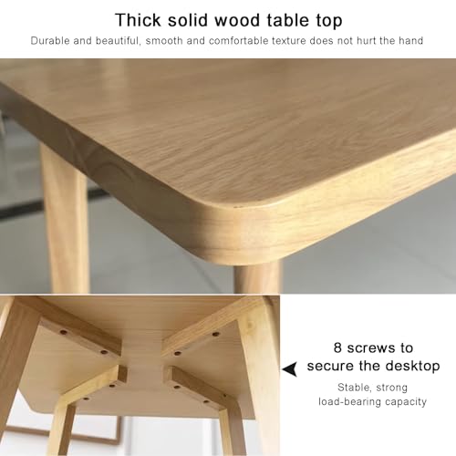 Mesa de comedor de madera maciza para ganar espacio en cocinas pequeñas 5