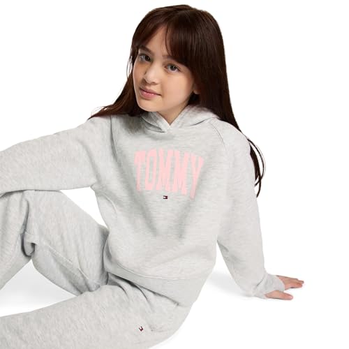 Image of Tommy Hilfiger Girls' Fleece Wide Leg Bottom Jogger Sweatpants with Drawstring & Functional Side Pockets