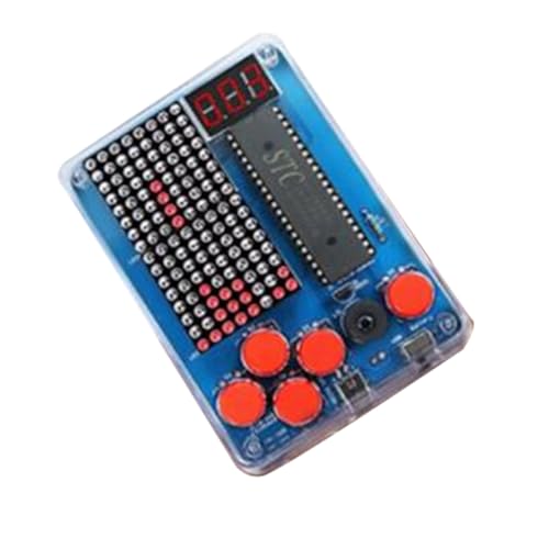 Nelsonerty DIY Console Productie Kit 51 Elektronische Chip Soldeer Machine voor Kinderen Kleurenset: Rond-Licht Rood