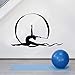 Aplique De Pared De Vinilo Gimnasia Rítmica Seda Aérea Deportes Chica Arte Etiqueta De La Ventana Chica Dormitorio Decoración Del Hogar Mural 87X57Cm