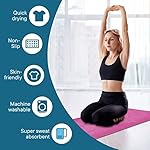 Yoga Towels, Non Slip Hot Yoga Mat Towel with Grip Dots,Super-Absorbent Soft Microfiber Yoga Blanket for Pilates, Fitness and Workout 72inch x 24inch - Image 2