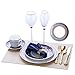 n/a Keramik Besteck Set Teller Restaurant Disc Dish Teller Placemat Komplettes Set (Color : A, Size : One size)