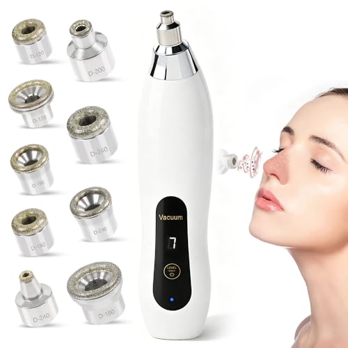 2 in 1 Microdermabrasion Machine TopDirect Portable Blackhead Remover Vacuum Facial Micro Dermabrasion Machine Kit with Adjustable Suction for Blackhead Removal Cleansing Appliances Home & Salon