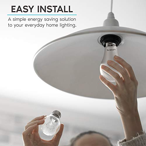 Image of LUXRITE A19 LED Light Bulbs 100 Watt Equivalent Dimmable, 5000K Bright White, 1600 Lumens, Enclosed Fixture Rated, Standard LED Bulbs 13W, Energy Star, E26 Medium Base - Indoor and Outdoor (4 Pack)