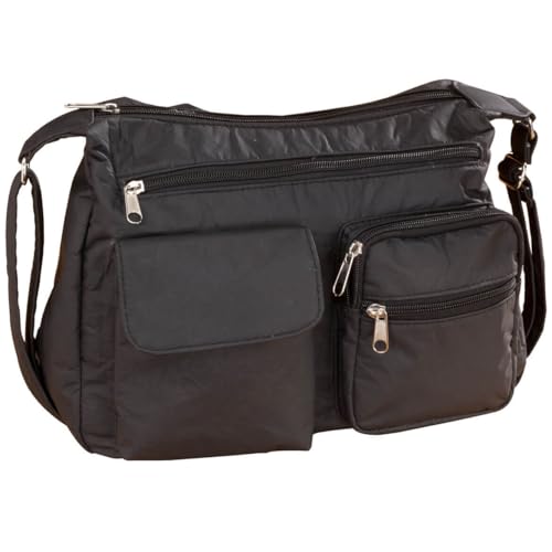 Machine Washable Shoulder Handbag with Multiple Storage Pockets