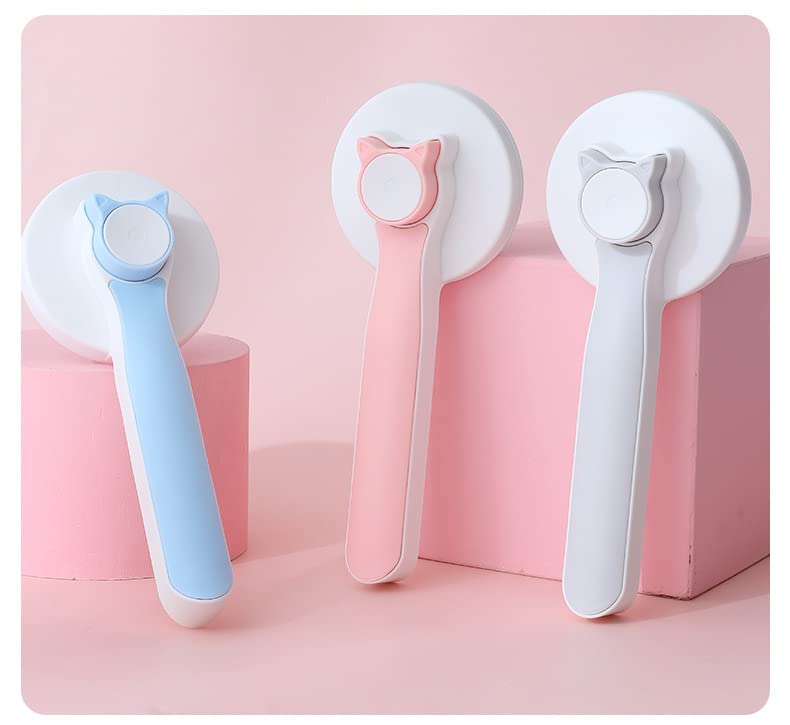 Miniatura 2 de Cepillo para mascotas para amigos peludos, cepillo autolimpiante para gatos con liberación de pelo para desprendimiento y aseo, cepillos de limpieza