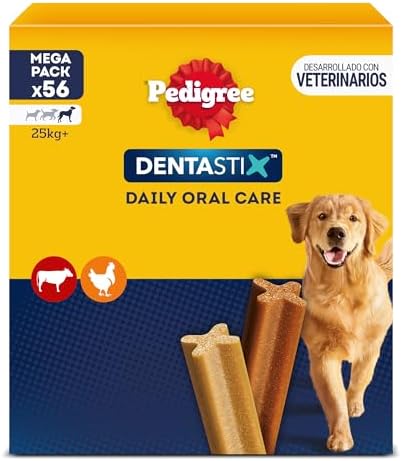 Pedigree Dentastix Snack Dental para la Higiene Oral de Perros Grandes (1 Pack de 56ud)