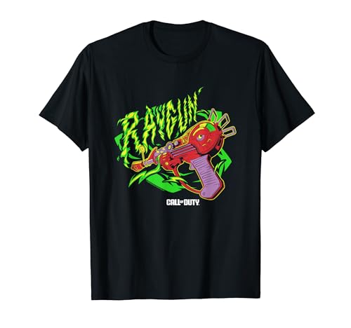 Call Of Duty Raygun Zombie Green Neon Big Chest Retro Logo T�V���c