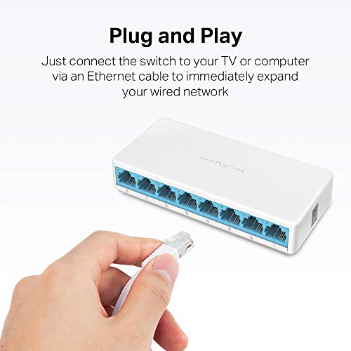 Mercusys MS108 8-Port 10/100Mbps Desktop Switch | RJ45 Ports | auto MDI/MDIX Supported | Plug and Play | Sleek,Ultra-Compact Design | Expand Ethernet Network 6 41TtwhstvAL