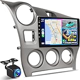 NHOPEEW [8-Core 4+64G] Upgrade Android 15 Radio for Toyota Matrix 2009-2014, 9 inch IPS Touchscreen Carplay Stereo - 3D Car Model Showcase, Cooling Fan, WiFi, DSP, Custom UI Design + AHD Backup Camera