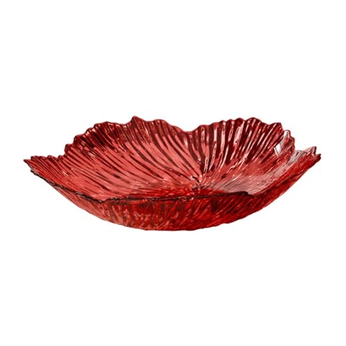 Jugutyeg Frutero Plato Organizador Cesta para Frutas Y Contenedor para Comedor con Diseño Sofisticado Adecuado para Estantes de Centro Y Cocina, Rojo, Individual
