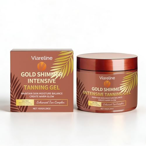 Acelerador Bronceado, Crema bronceadora cuerpo, Intensive Tanning Gel, Autobronceador para rostro y cuerpo, Bronceador Intensivo, Bronceado natural, Bronceado rápido y duradero, 150g