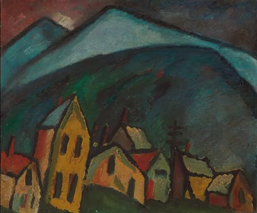 Cuadro en lienzo de paisaje montañoso por Alexej Von Jawlensky, mural para hogar de 60x90cm