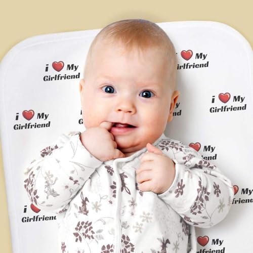Azeeda 'I Love My Girlfriend' Baby Burp/Wash Cloth (BC00031400)2