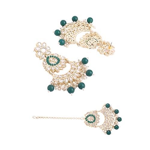Kundan Beaded Drop Choker Necklace Set, Birthday Gift