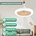 Imagen de Vgvgaj Ventilador De Techo Pequeño Con Luz Ventiladores De Techo Con Luces Led 30W Ventilador De Araña Para Dormitorio Moderno Lámpara Para Baño Cocina Habitación Pequeña