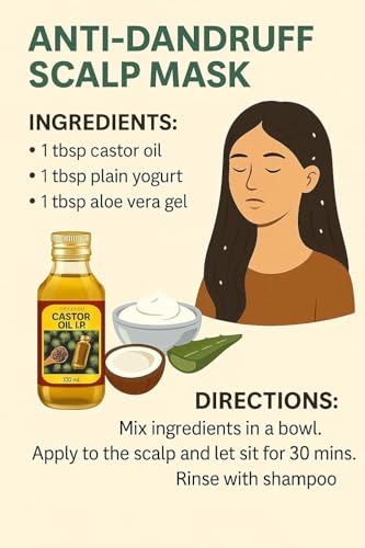 Image of Pure & Cold-Pressed Castor Oil | 100% Natural Ayurvedic Oil for Hair Growth, Hair Fall Control & Thick Eyebrows | Deep Scalp Hydration & Dandruff Control | Moisturizes Skin, Nails & Cuticles | Multi-Purpose for Hair, Skin & Joint Pain Relief for Men & Women (200 ML)
