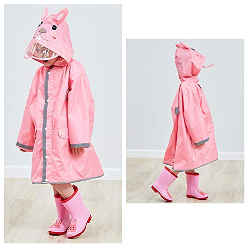 Image of SSAWcasa Rain Poncho Kids,Toddler Poncho with Hood,Waterpoof Rain Jacket Coat,3D Cartoon Children Rainwear for Girl Boy