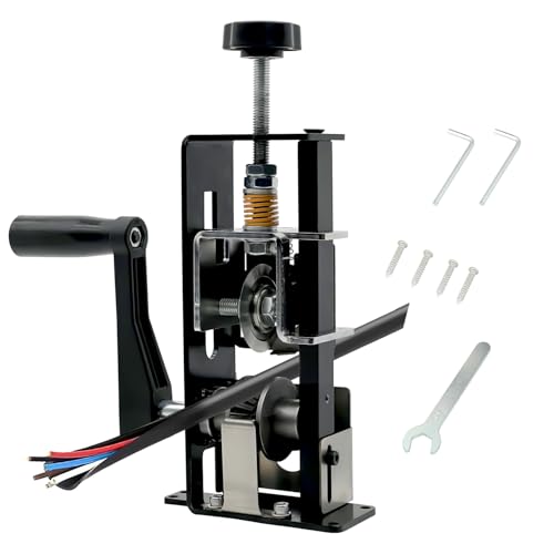 LILOOVKE Wire Stripper 0.04”-0.98”Wire Stripper Tool Wire Stripper Machine for Hand Crank or Drill Powered Manual Wire Stripper Can be fixed or removed Cable Stripper for Copper Scrap Recycling