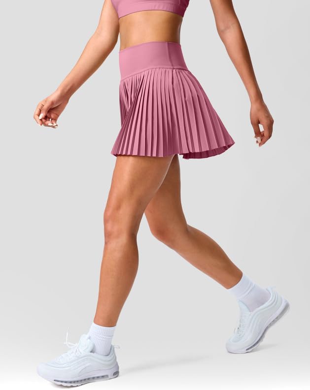 SANTINY Pleated Tennis Skirt for Women with Pockets Shorts Women's High Waisted Lightweight Athletic Golf Skorts Skirts - Image 3